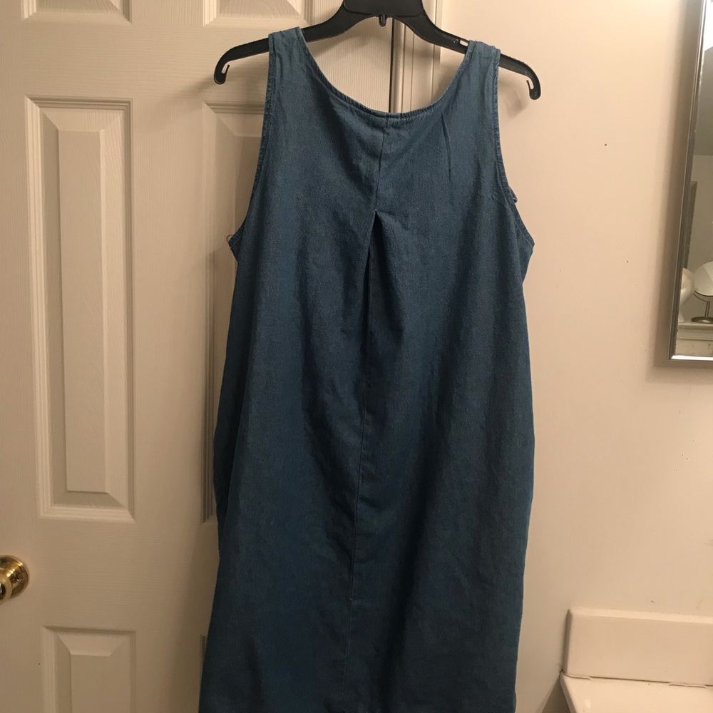 Jean dress sleeveless with pockets - Picture 3 of 5